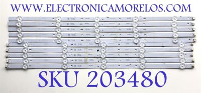 KIT DE LED'S VIZIO ((10 PIEZAS)) / NUMERO DE PARTE IC-A-VZAA55D829 / IC-A-VZAA55D829A / IC-A-VZAA55D829B / 098101003189 / 098101003190 / PANEL'S LSC550FN11-801 / LSC550FN11-802 / MODELO D55-E0 LAUSVPAT